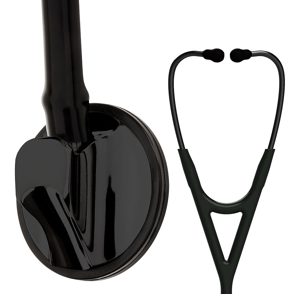 Cardiology Stethoscope, Single Head - Black &amp; Black
