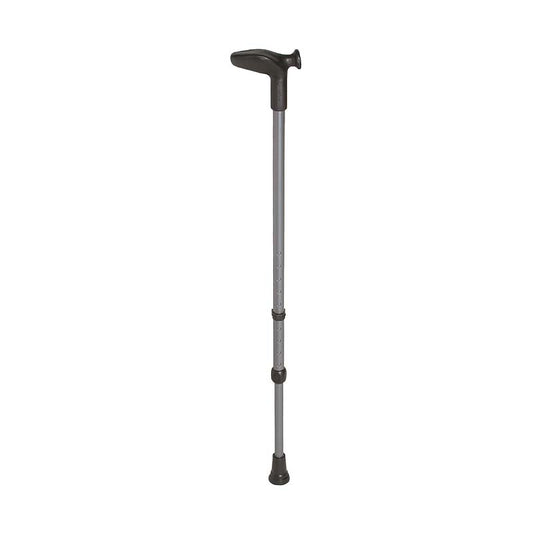 Rebotec Anatom - Contoured Grip Walking Stick - Dark Silver , Right