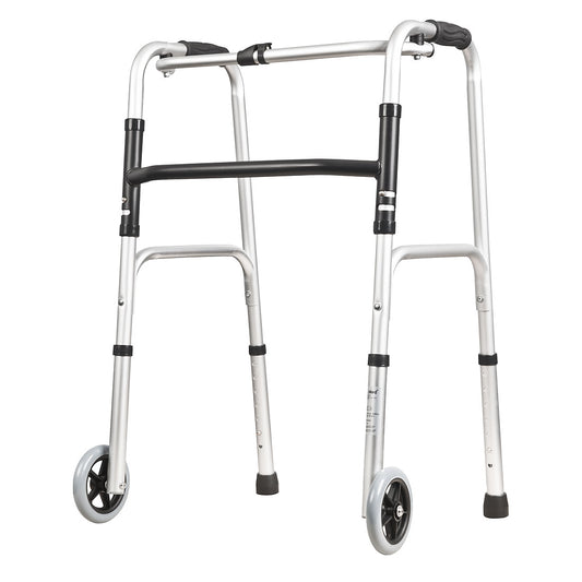 Deluxe Zimmer Walking Frame, Folding - Walking Frame With Wheels